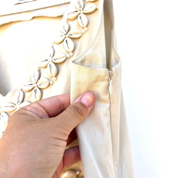 Moschino Vintage Cheap And Chic Shell Mini Dress Cream 90s Y2K 42 US 8 Archival - Picture 6 of 11